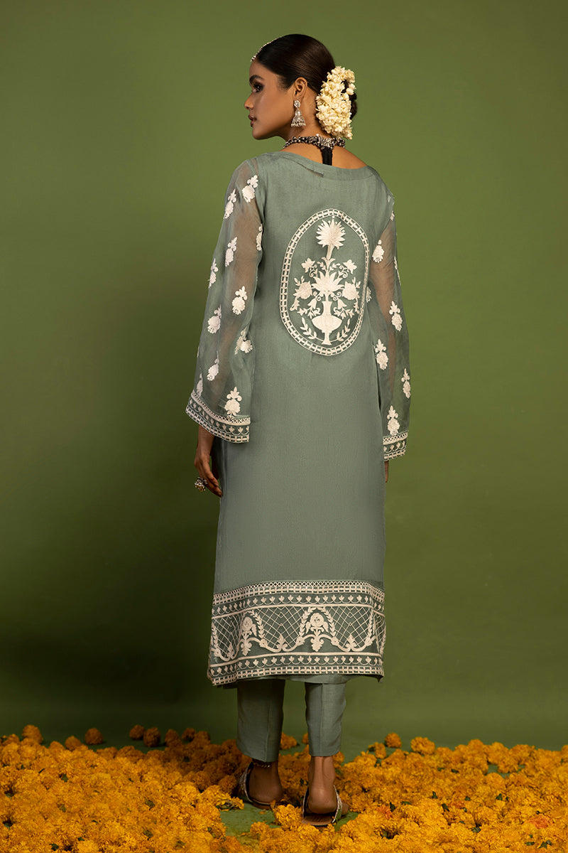 Wardha Saleem | Luxury Pret Traditional Wear | SHAJAR - AARI WORK (2 PC) by Wardha Saleem - Designer Dress - Type: Ladies Clothes - Available at Libayah - 100% Original