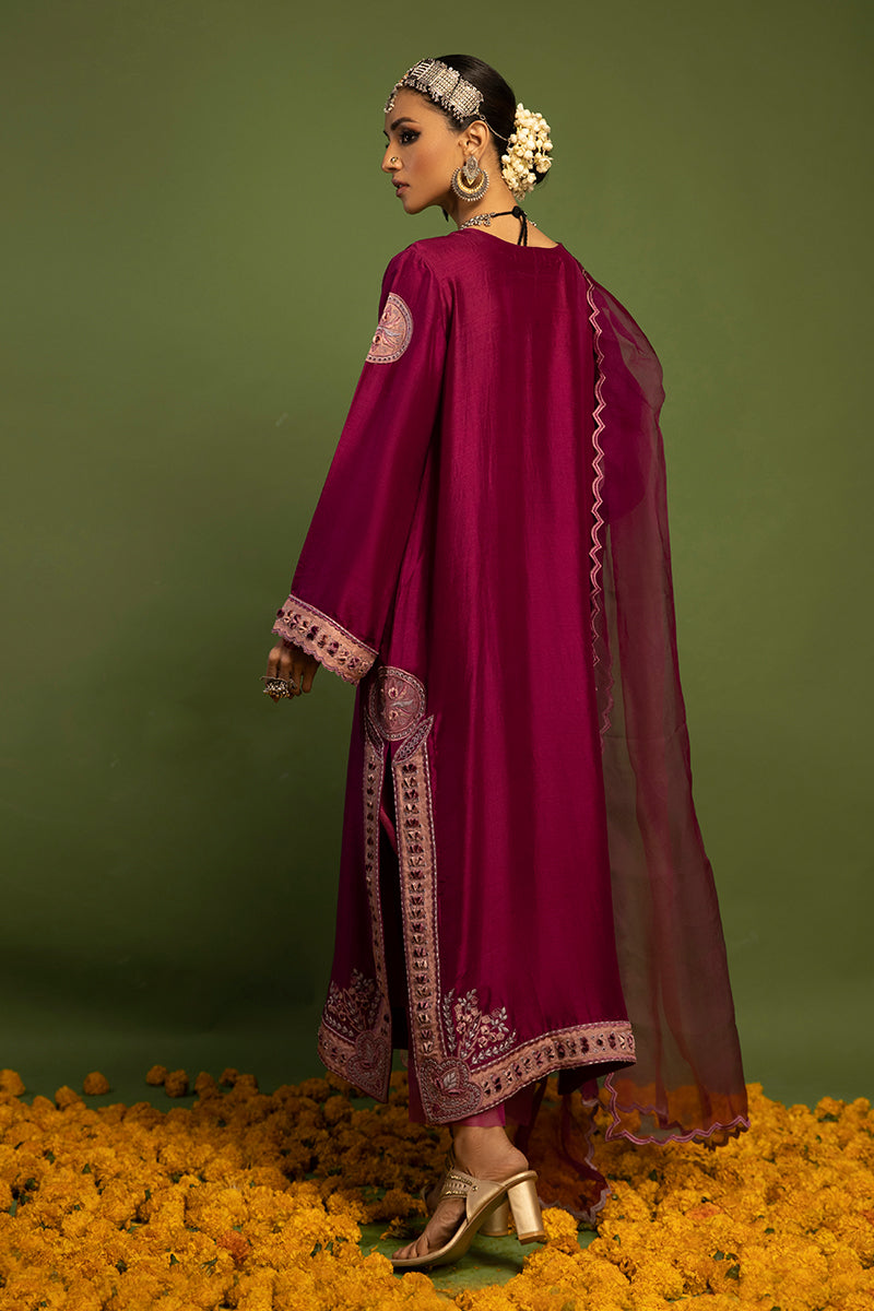 Wardha Saleem | Luxury Pret Traditional Wear | SAANJH - PURE SILK (2 PC) by Wardha Saleem - Designer Dress - Type: Ladies Clothes - Available at Libayah - 100% Original