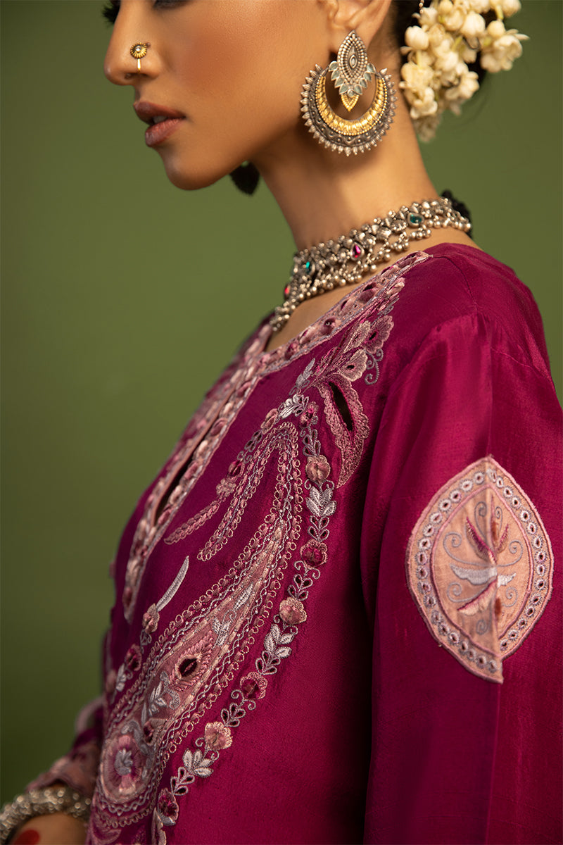 Wardha Saleem | Luxury Pret Traditional Wear | SAANJH - PURE SILK (2 PC) by Wardha Saleem - Designer Dress - Type: Ladies Clothes - Available at Libayah - 100% Original