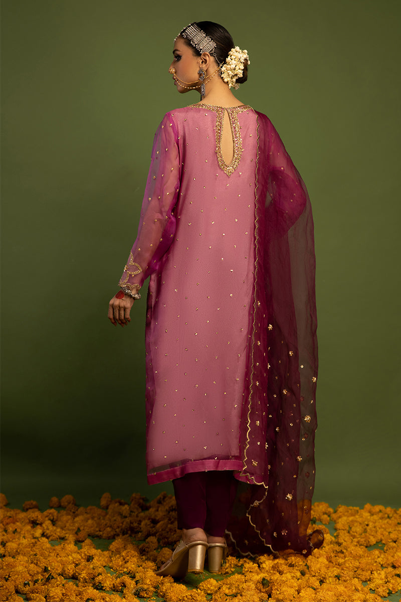 Wardha Saleem | Luxury Pret Traditional Wear | SARAAB - PLUM HEAVY (2 PC) by Wardha Saleem - Designer Dress - Type: Ladies Clothes - Available at Libayah - 100% Original