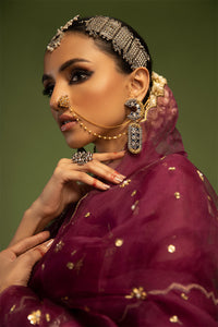 Wardha Saleem | Luxury Pret Traditional Wear | SARAAB - PLUM HEAVY (2 PC) by Wardha Saleem - Designer Dress - Type: Ladies Clothes - Available at Libayah - 100% Original