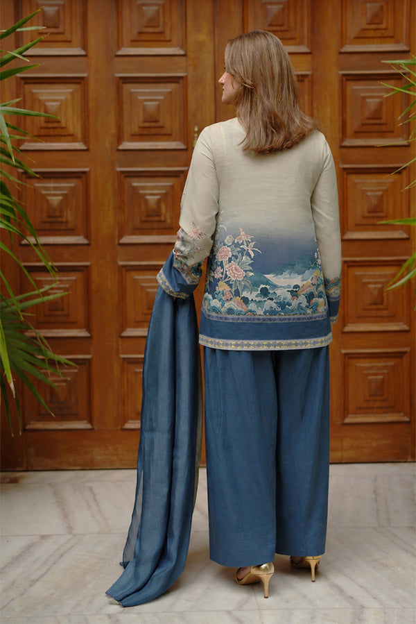 Shamaeel Ansari | Nazaakat Pret | Azure Whisper by Shamaeel Ansari - Designer Dress  - Type : Ladies Clothes - Available at Libayah - 100% Original 