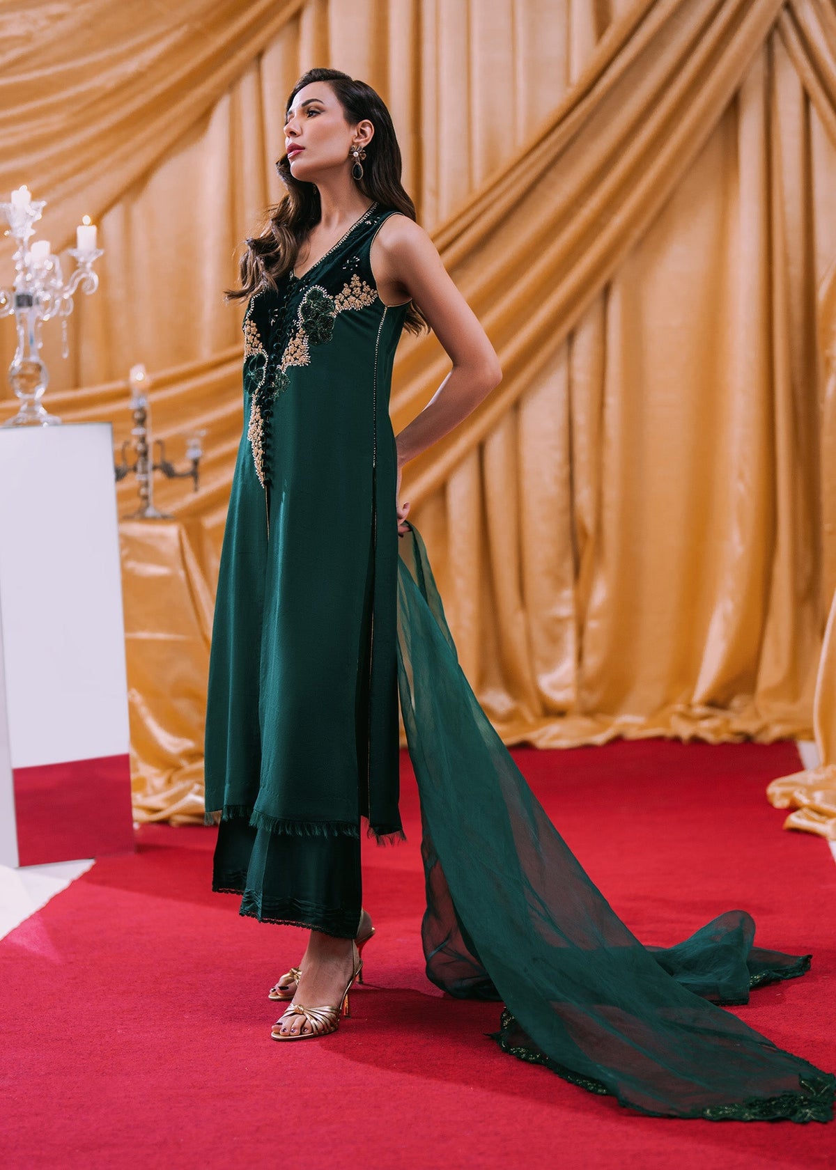 Umsha | Makhmal Winter Faves 24 |  Treetop by Umsha - Designer Dress - Type: Ladies Clothes - Available at Libayah - 100% Original