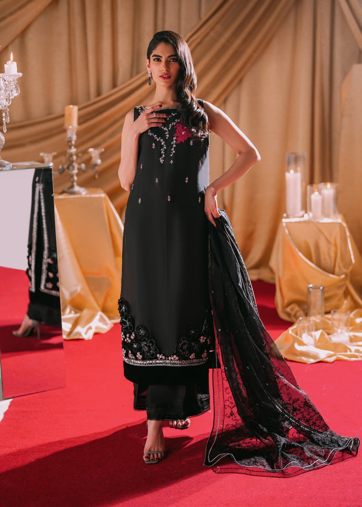 Umsha | Makhmal Winter Faves 24 |  Smoked Pearl by Umsha - Designer Dress - Type: Ladies Clothes - Available at Libayah - 100% Original