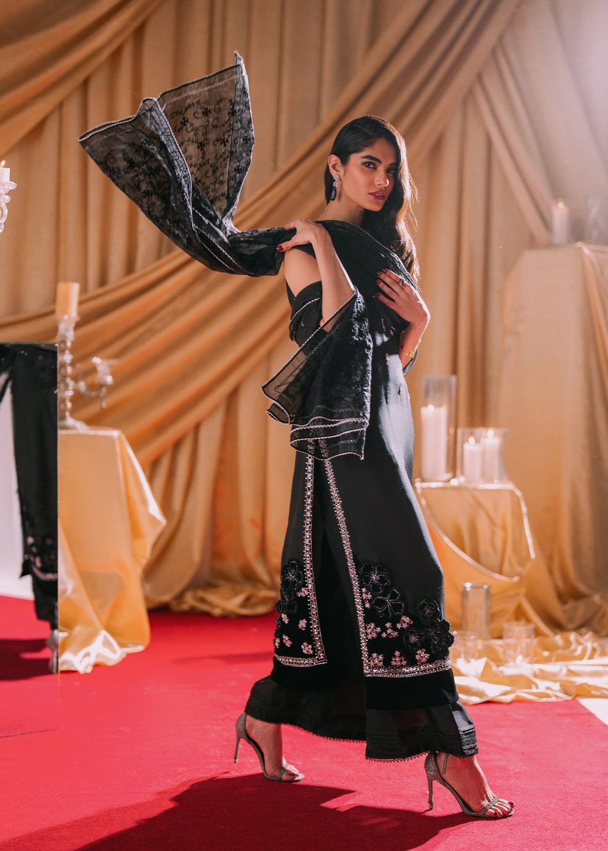 Umsha | Makhmal Winter Faves 24 |  Smoked Pearl by Umsha - Designer Dress - Type: Ladies Clothes - Available at Libayah - 100% Original