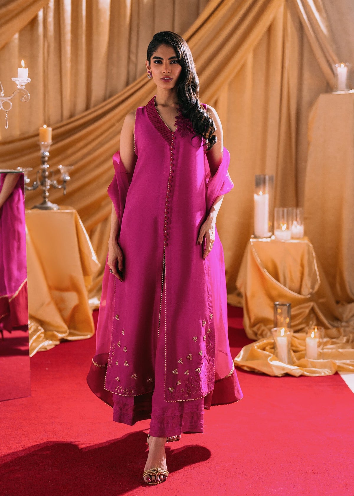Umsha | Makhmal Winter Faves 24 |  Pink Sherbet by Umsha - Designer Dress - Type: Ladies Clothes - Available at Libayah - 100% Original