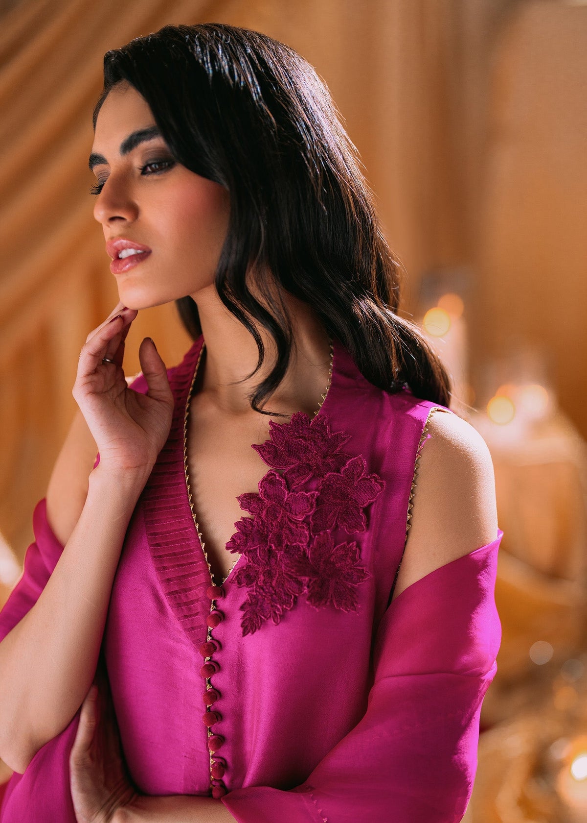 Umsha | Makhmal Winter Faves 24 |  Pink Sherbet by Umsha - Designer Dress - Type: Ladies Clothes - Available at Libayah - 100% Original