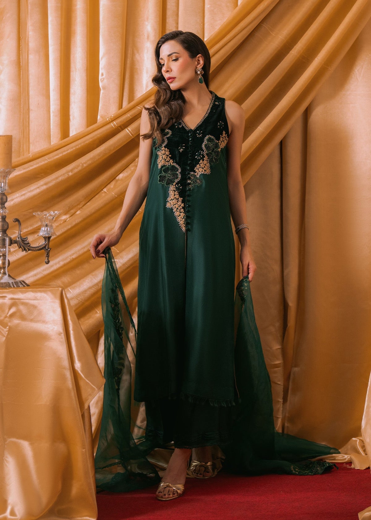 Umsha | Makhmal Winter Faves 24 |  Treetop by Umsha - Designer Dress - Type: Ladies Clothes - Available at Libayah - 100% Original