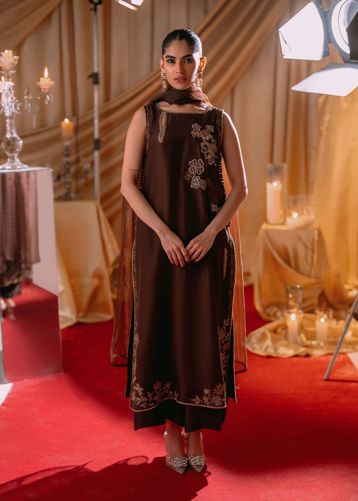 Umsha | Makhmal Winter Faves 24 |  Brunette by Umsha - Designer Dress - Type: Ladies Clothes - Available at Libayah - 100% Original