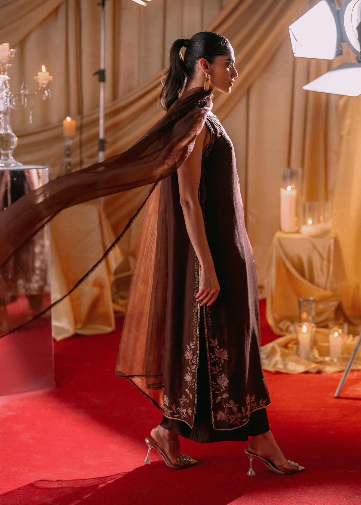 Umsha | Makhmal Winter Faves 24 |  Brunette by Umsha - Designer Dress - Type: Ladies Clothes - Available at Libayah - 100% Original