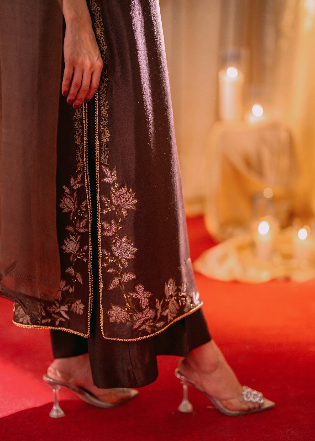 Umsha | Makhmal Winter Faves 24 |  Brunette by Umsha - Designer Dress - Type: Ladies Clothes - Available at Libayah - 100% Original