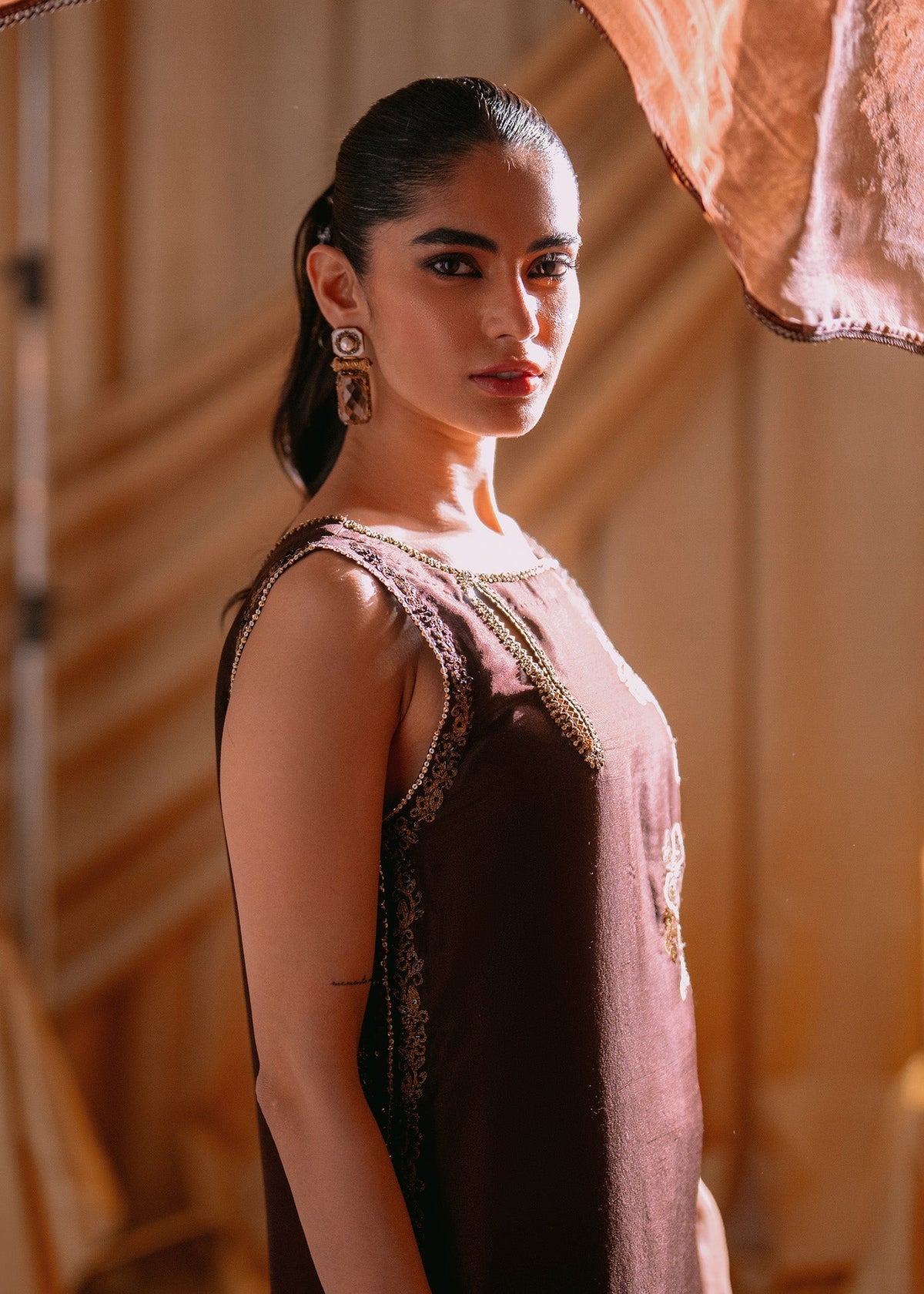 Umsha | Makhmal Winter Faves 24 |  Brunette by Umsha - Designer Dress - Type: Ladies Clothes - Available at Libayah - 100% Original