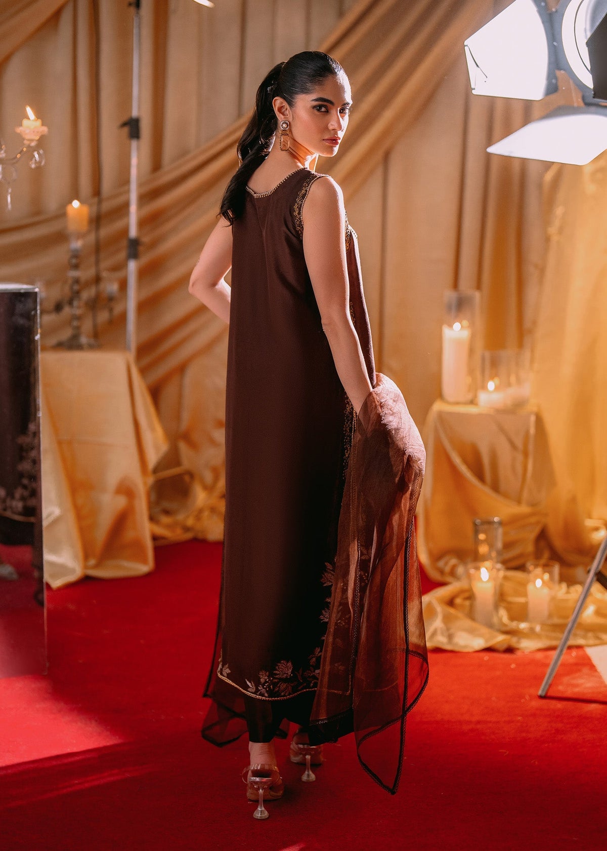 Umsha | Makhmal Winter Faves 24 |  Brunette by Umsha - Designer Dress - Type: Ladies Clothes - Available at Libayah - 100% Original