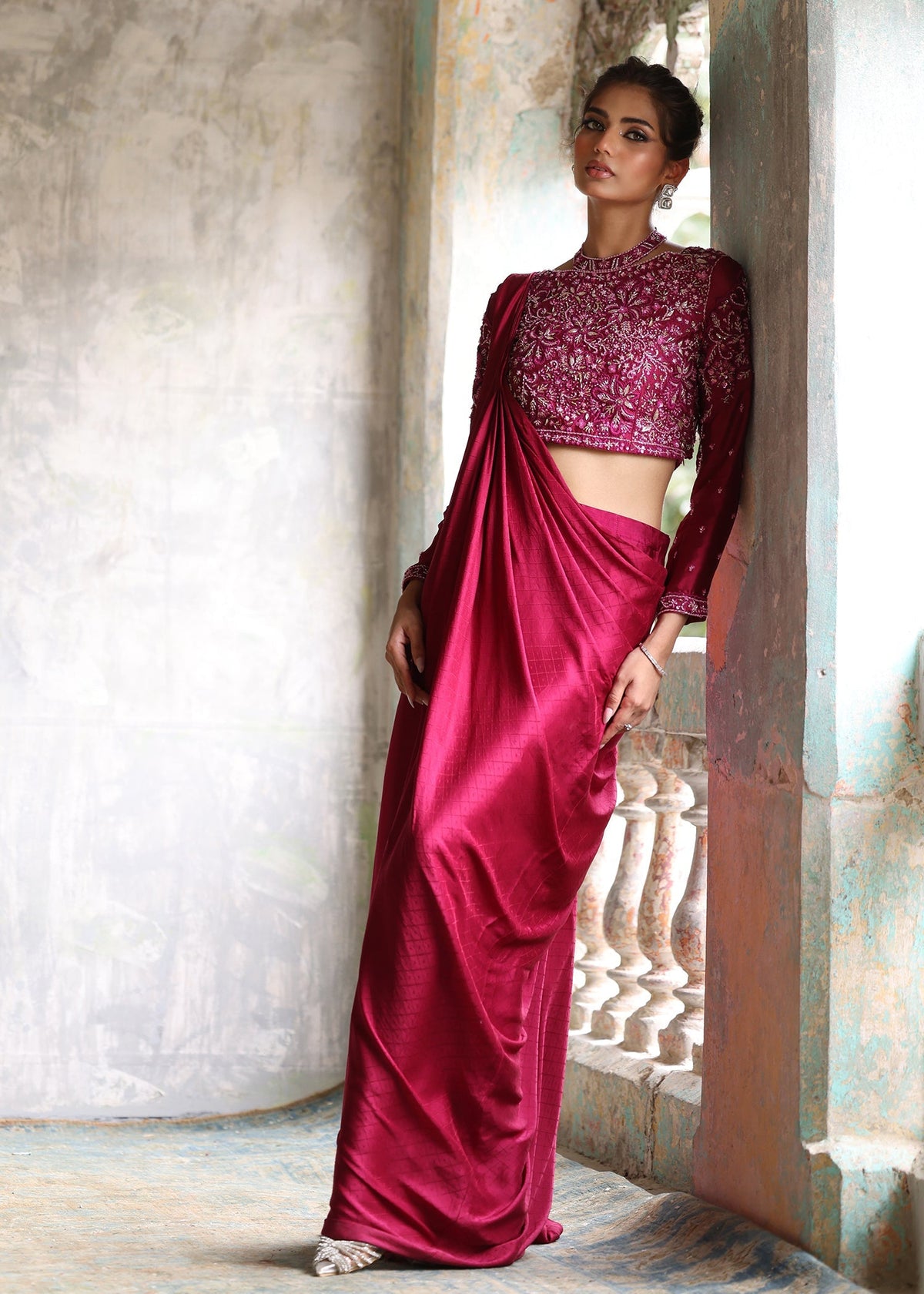 Umsha | Mehfil-e-Rang | Berry Fusion by Umsha - Designer Dress - Type: Ladies Clothes - Available at Libayah - 100% Original