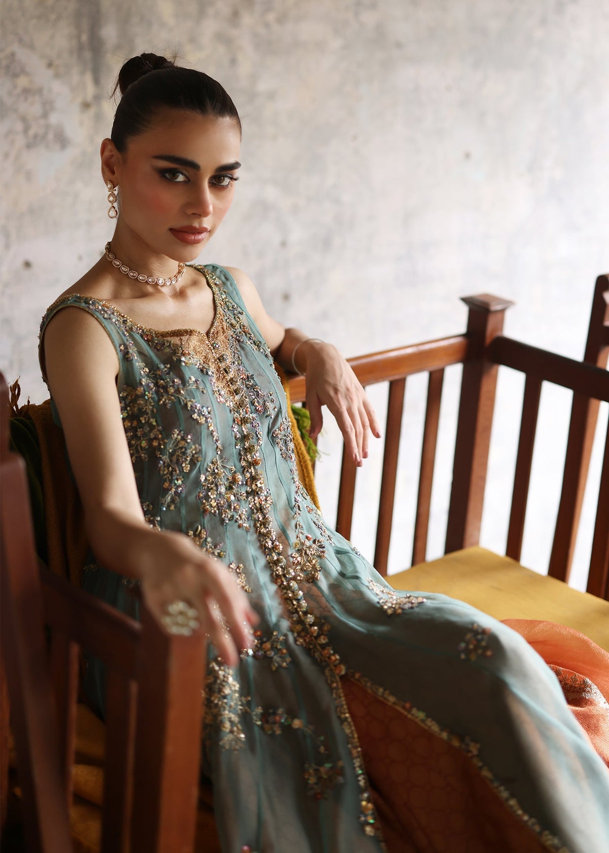 Umsha | Mehfil-e-Rang | Rosy Glow by Umsha - Designer Dress - Type: Ladies Clothes - Available at Libayah - 100% Original