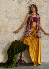 Umsha | Mehfil-e-Rang | Sunset Plum by Umsha - Designer Dress - Type: Ladies Clothes - Available at Libayah - 100% Original
