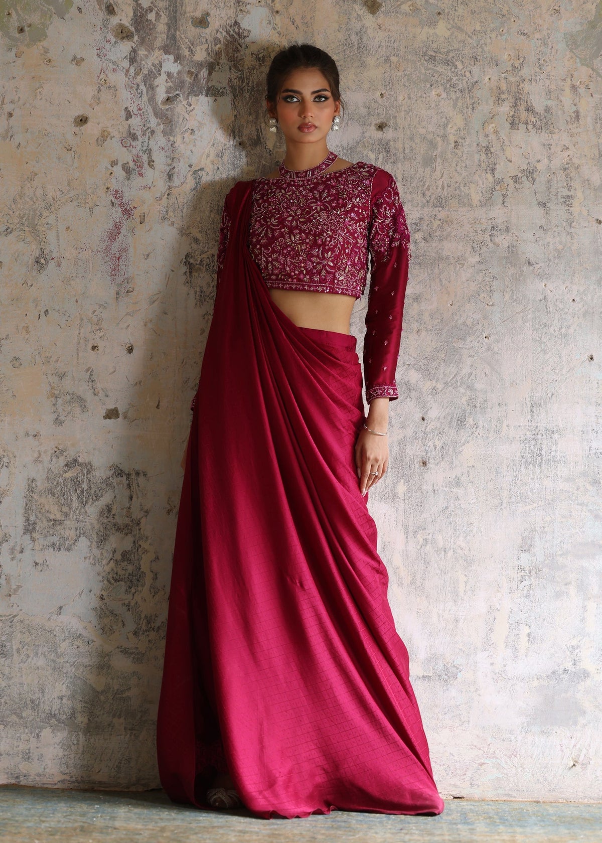 Umsha | Mehfil-e-Rang | Berry Fusion by Umsha - Designer Dress - Type: Ladies Clothes - Available at Libayah - 100% Original