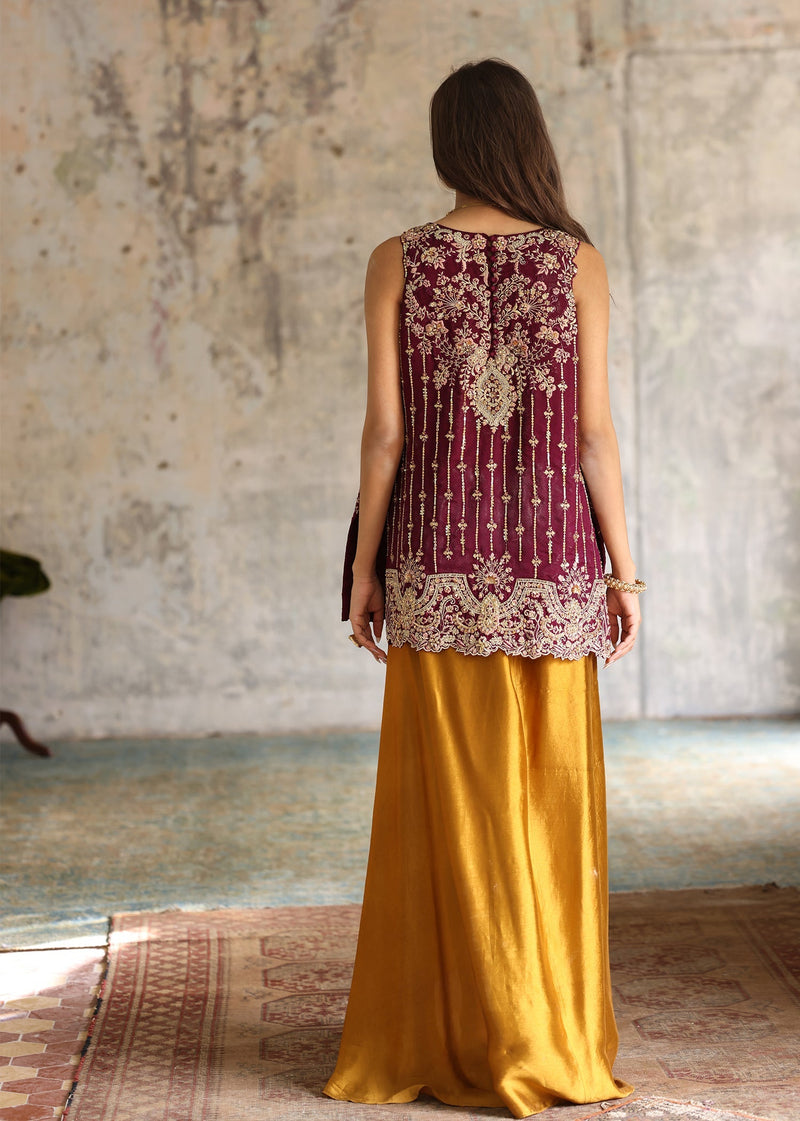Umsha | Mehfil-e-Rang | Sunset Plum by Umsha - Designer Dress - Type: Ladies Clothes - Available at Libayah - 100% Original