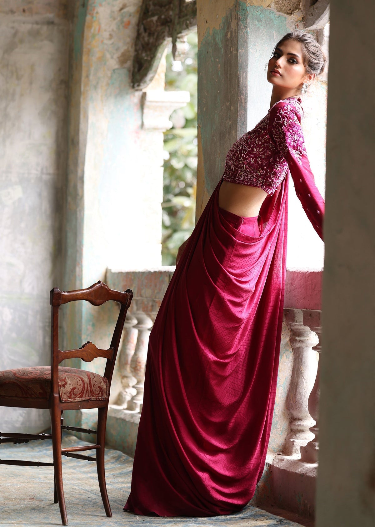 Umsha | Mehfil-e-Rang | Berry Fusion by Umsha - Designer Dress - Type: Ladies Clothes - Available at Libayah - 100% Original