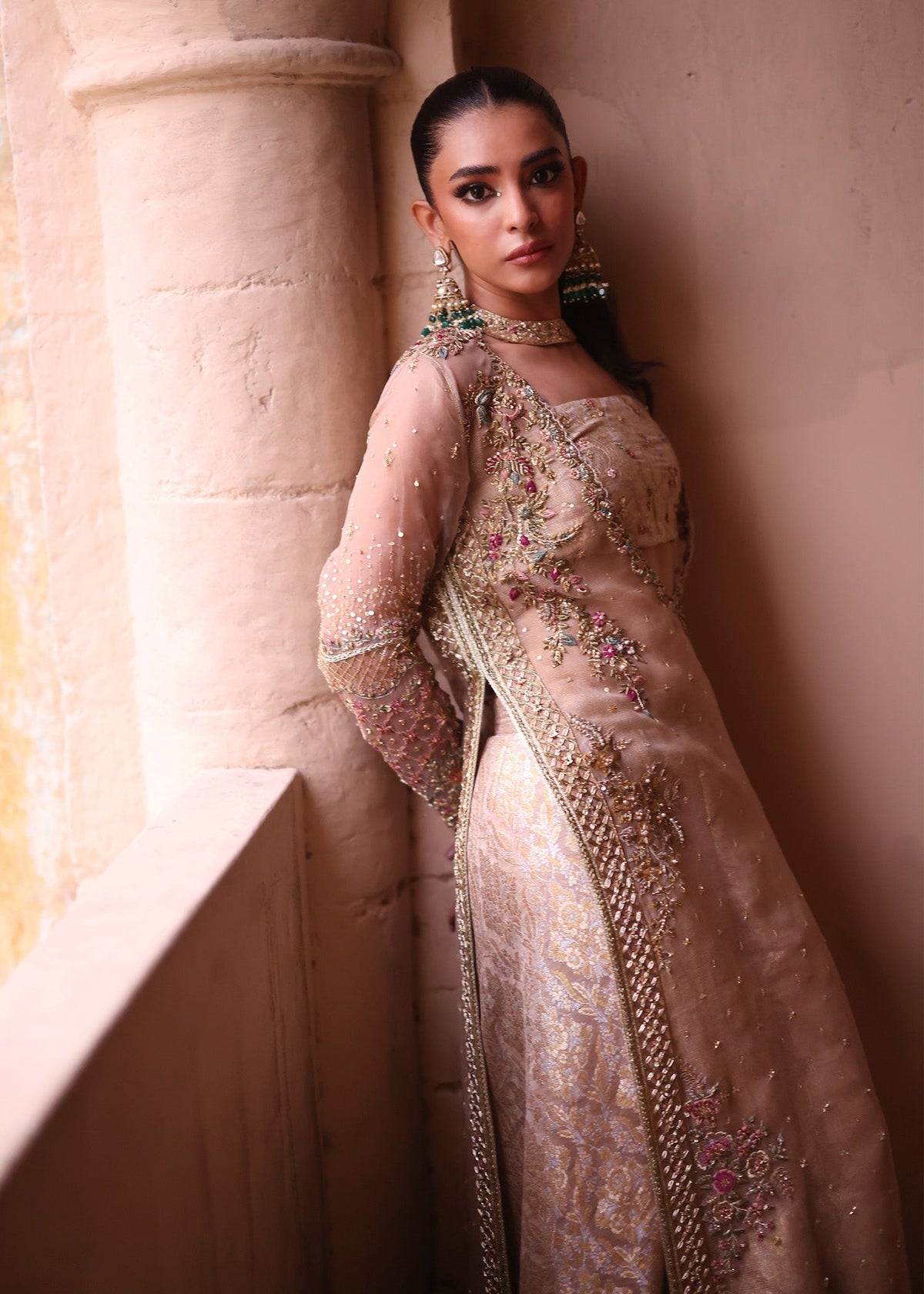 Umsha | Mehfil-e-Rang | Creamy Cashmere by Umsha - Designer Dress - Type: Ladies Clothes - Available at Libayah - 100% Original
