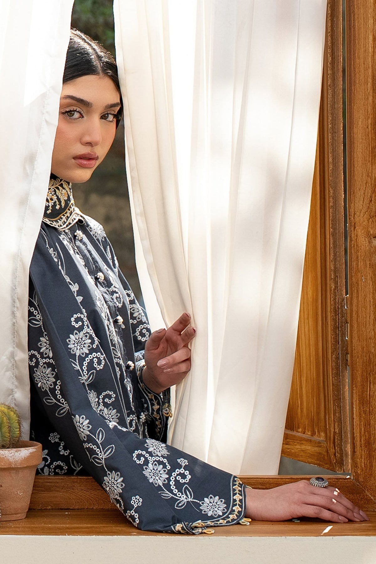 Cross Stitch | Emb Lawn Mahiri 26 | OMBRE BLUE - Designer Dress - Type : Ladies Clothes - Available at Libayah - 100% Original