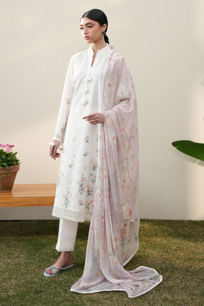 Cross Stitch | Emb Lawn Mahiri 26 | PRISTINE IVORY - Designer Dress - Type : Ladies Clothes - Available at Libayah - 100% Original