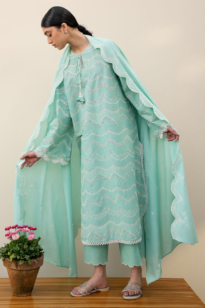 Cross Stitch | Emb Lawn Mahiri 26 | NEO MINT - Designer Dress - Type : Ladies Clothes - Available at Libayah - 100% Original