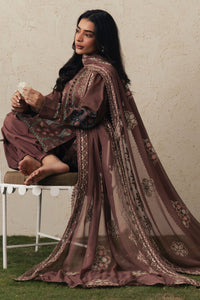 Cross Stitch | The Moonsoon Edit 26 | BRUNETTE GLAM-3PC PRINTED SUIT by Cross Stitch - Designer Dress  - Type : Ladies Clothes - Available at Libayah - 100% Original 