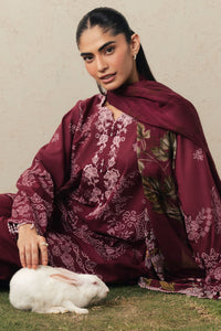 Cross Stitch | The Moonsoon Edit 26 | VELVET WHISPER-3PC PRINTED SUIT by Cross Stitch - Designer Dress  - Type : Ladies Clothes - Available at Libayah - 100% Original 