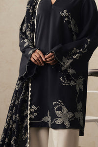 Cross Stitch | The Moonsoon Edit 26 | EBONY LACE-3PC PRINTED SUIT by Cross Stitch - Designer Dress  - Type : Ladies Clothes - Available at Libayah - 100% Original 