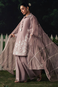 Cross Stitch | The Moonsoon Edit 26 | MAUVE WHISPER-3PC EMBROIDERED SUIT by Cross Stitch - Designer Dress  - Type : Ladies Clothes - Available at Libayah - 100% Original 