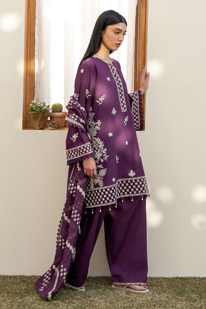Cross Stitch | Emb Lawn Mahiri 26 | CHIVE BLOSSOM - Designer Dress - Type : Ladies Clothes - Available at Libayah - 100% Original