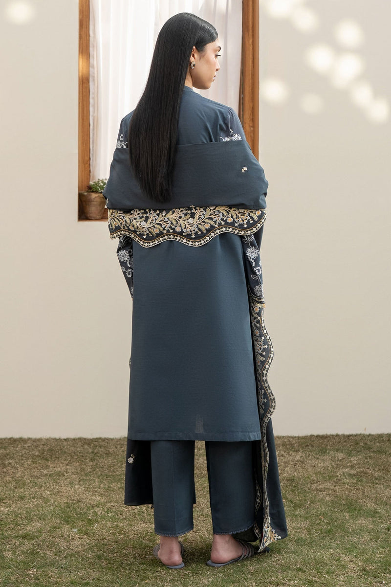 Cross Stitch | Emb Lawn Mahiri 26 | OMBRE BLUE - Designer Dress - Type : Ladies Clothes - Available at Libayah - 100% Original