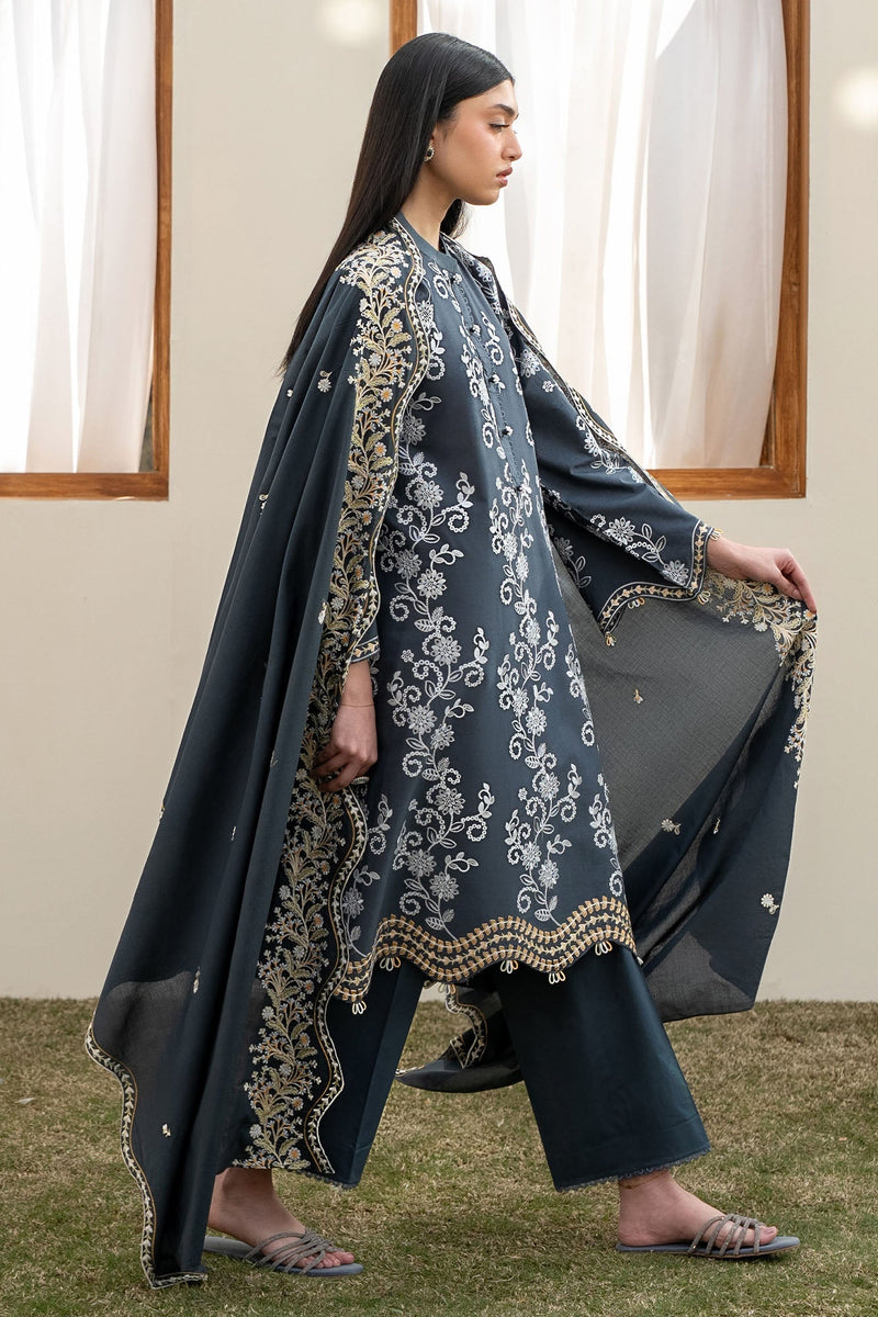 Cross Stitch | Emb Lawn Mahiri 26 | OMBRE BLUE - Designer Dress - Type : Ladies Clothes - Available at Libayah - 100% Original