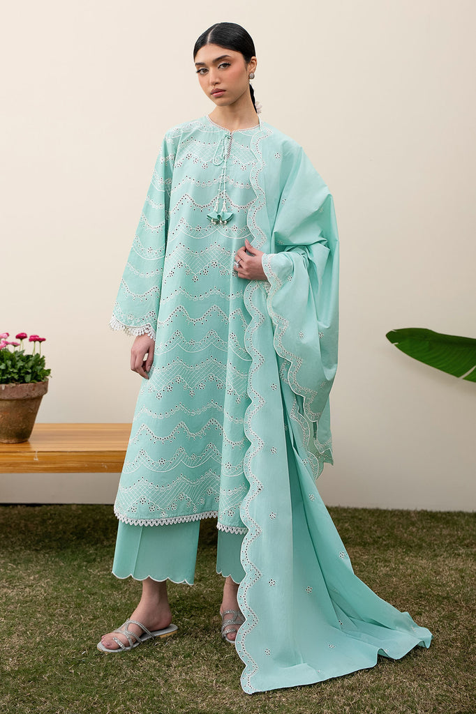 Cross Stitch | Emb Lawn Mahiri 26 | NEO MINT - Designer Dress - Type : Ladies Clothes - Available at Libayah - 100% Original