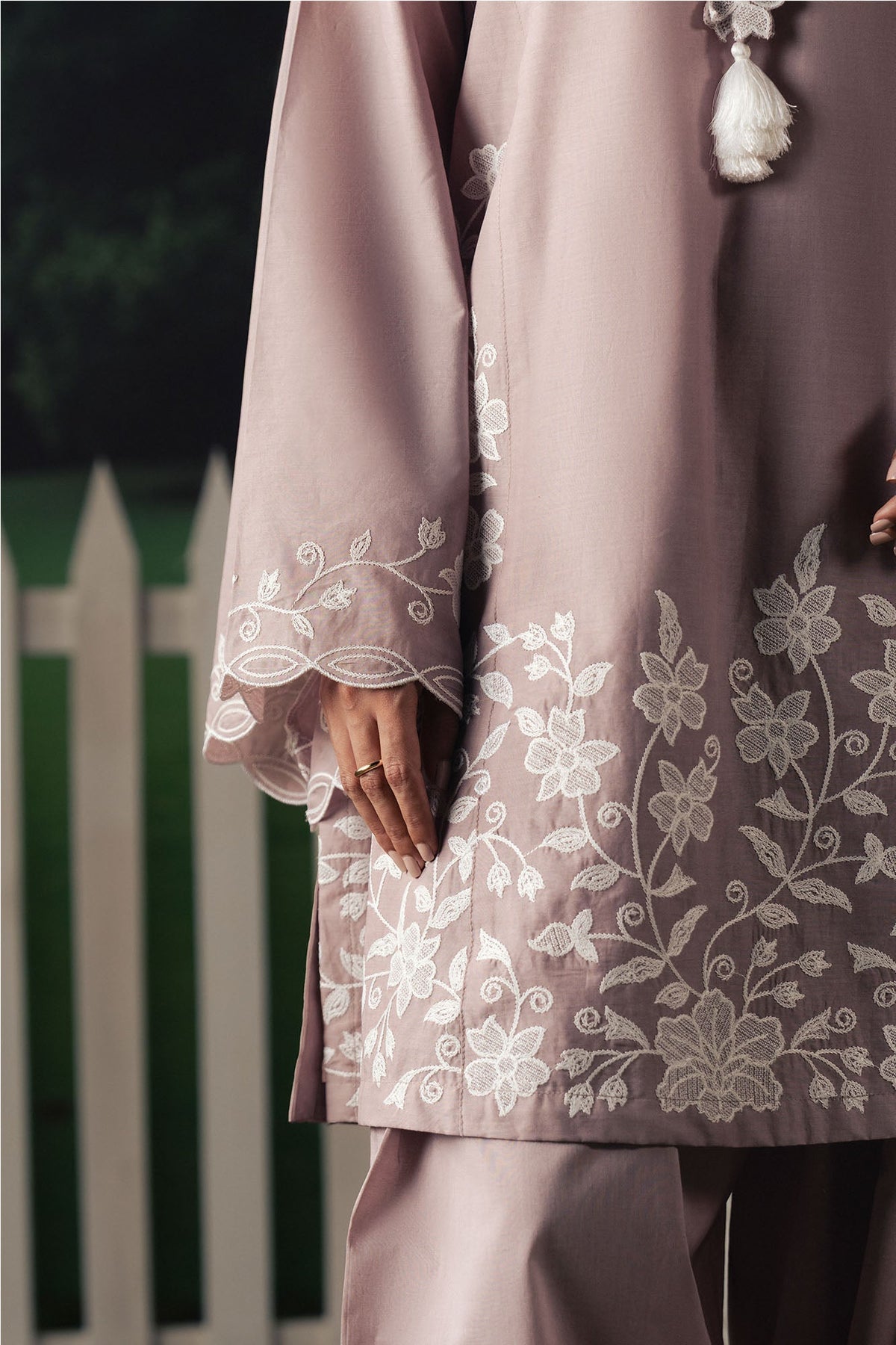 Cross Stitch | The Moonsoon Edit 26 | MAUVE WHISPER-3PC EMBROIDERED SUIT by Cross Stitch - Designer Dress  - Type : Ladies Clothes - Available at Libayah - 100% Original 