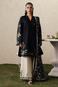Cross Stitch | The Moonsoon Edit 26 | EBONY LACE-3PC PRINTED SUIT by Cross Stitch - Designer Dress  - Type : Ladies Clothes - Available at Libayah - 100% Original 
