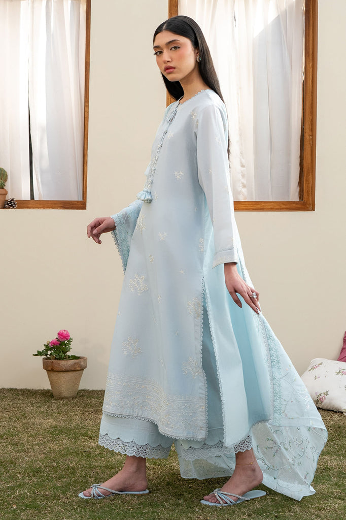 Cross Stitch | Emb Lawn Mahiri 26 | FROSTED MIST - Designer Dress - Type : Ladies Clothes - Available at Libayah - 100% Original