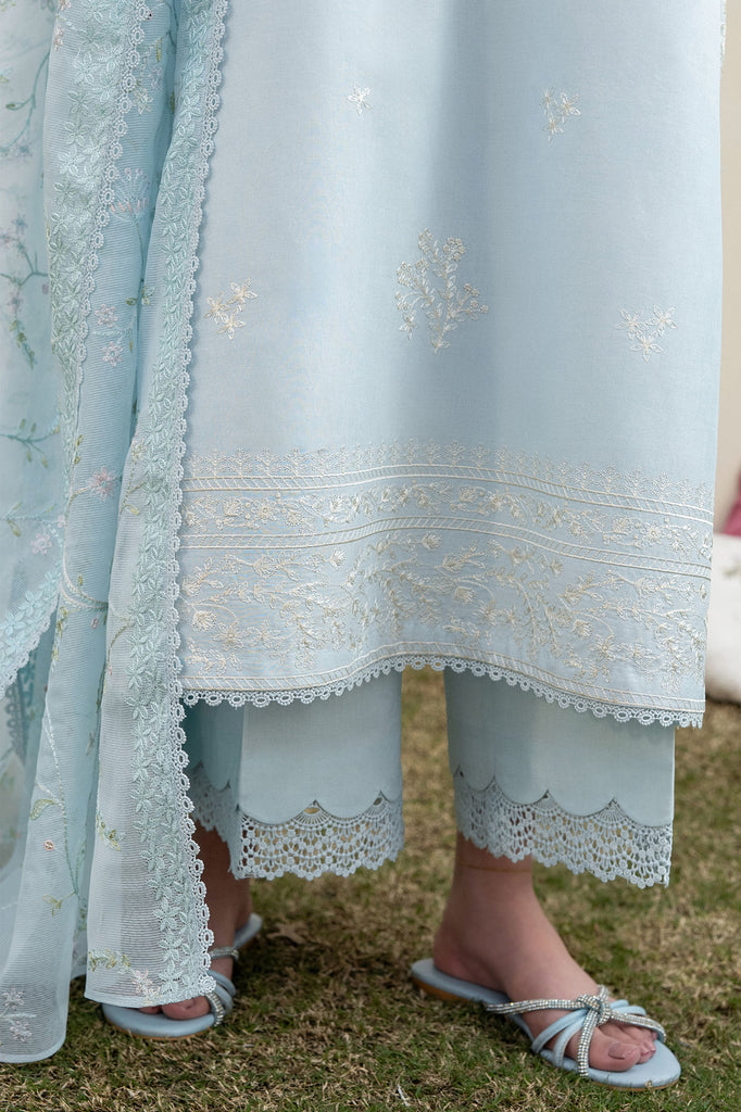 Cross Stitch | Emb Lawn Mahiri 26 | FROSTED MIST - Designer Dress - Type : Ladies Clothes - Available at Libayah - 100% Original