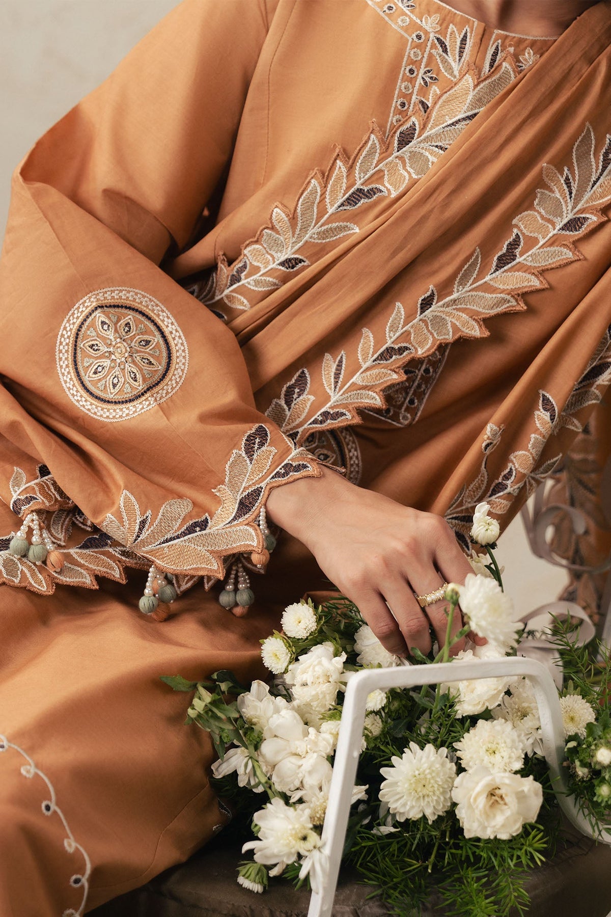 Cross Stitch | The Moonsoon Edit 26 | AMBER DUNE-3PC EMBROIDERED SUIT by Cross Stitch - Designer Dress  - Type : Ladies Clothes - Available at Libayah - 100% Original 