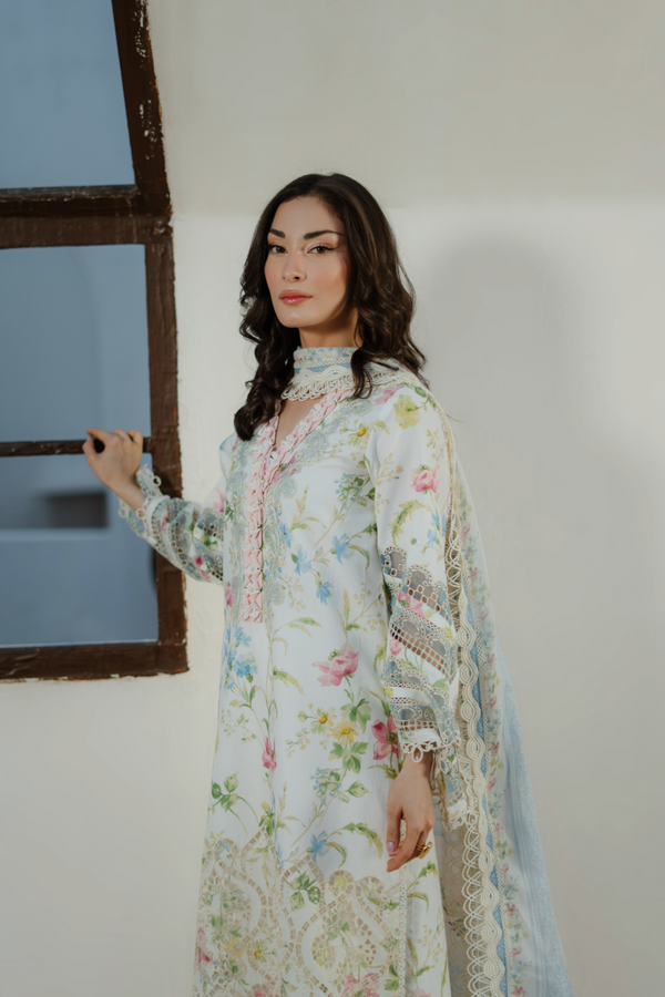 Manara | Summer Dreams 26 |WHITE GAURA by Manara - Designer Dress  - Type : Ladies Clothes - Available at Libayah - 100% Original 