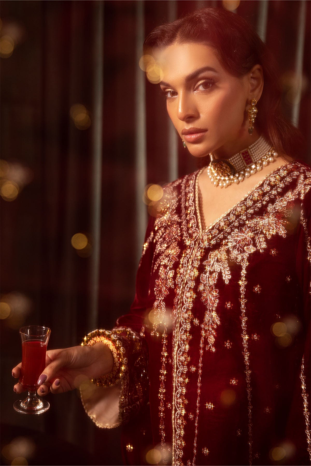 Motifz | Velvet Formals | 5099-SANDAL by Motifz - Designer Dress - Type: Ladies Clothes - Available at Libayah - 100% Original