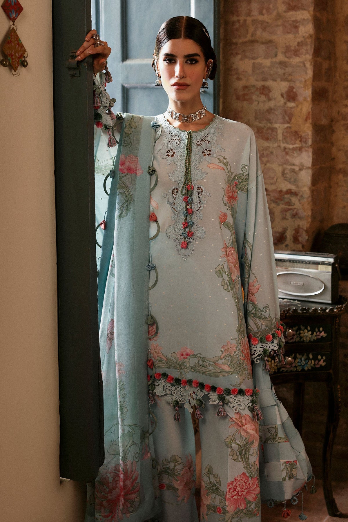 Zaha | Festive Lawn 25 | KHUSBU (ZF-25-09) by Zaha - Designer Dress - Type: Ladies Clothes - Available at Libayah - 100% Original