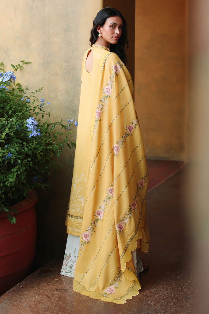 Cross Stitch | Eid Lawn Edit 26 | PETAL DRAPES by Cross Stitch - Designer Dress  - Type : Ladies Clothes - Available at Libayah - 100% Original 
