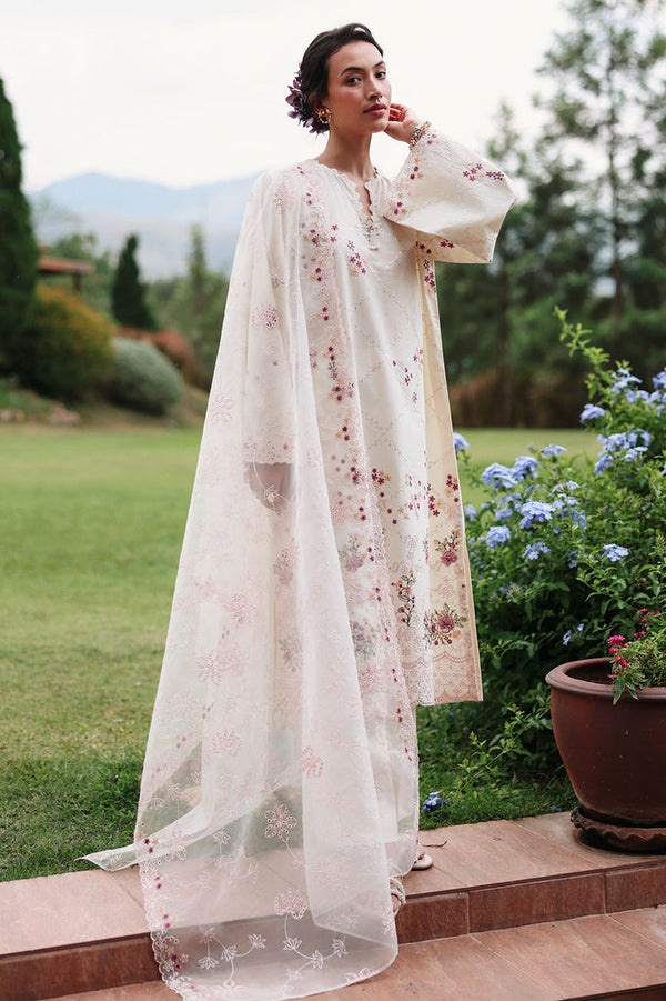 Cross Stitch | Eid Lawn Edit 26 | CARAMEL CREAM by Cross Stitch - Designer Dress  - Type : Ladies Clothes - Available at Libayah - 100% Original 