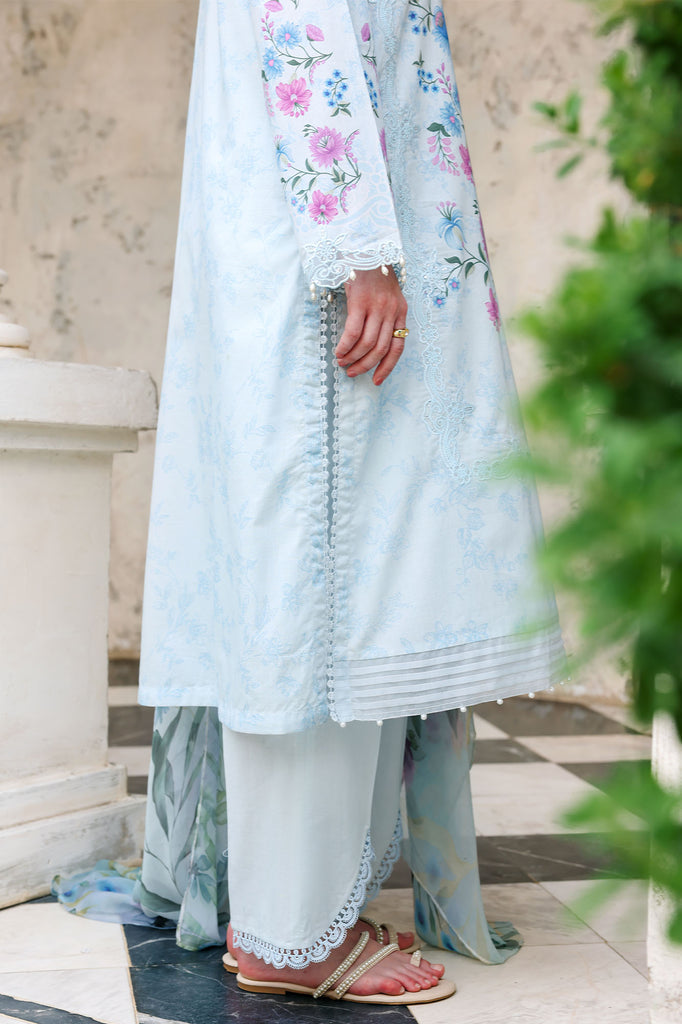 Cross Stitch | Eid Lawn Edit 26 | AQUA GLINT by Cross Stitch - Designer Dress  - Type : Ladies Clothes - Available at Libayah - 100% Original 