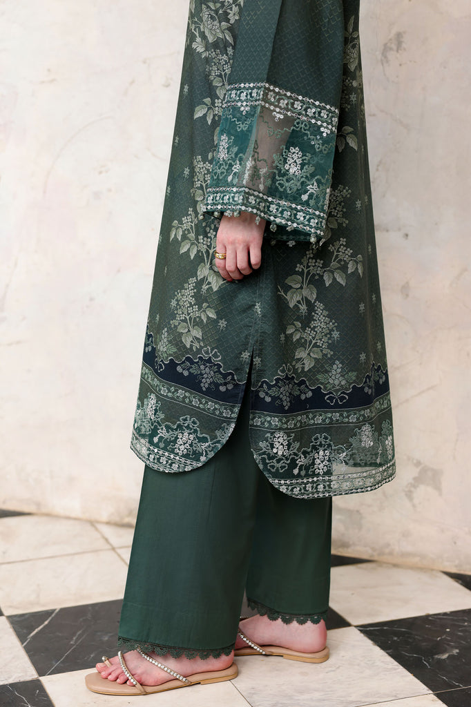 Cross Stitch | Eid Lawn Edit 26 | FOREST MUSE by Charzima - Designer Dress  - Type : Ladies Clothes - Available at Libayah - 100% Original 