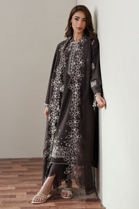 Cross Stitch | Mahiri Embroidered Collection 26 | SEAL BROWN by Cross Stitch - Designer Dress  - Type : Ladies Clothes - Available at Libayah - 100% Original 