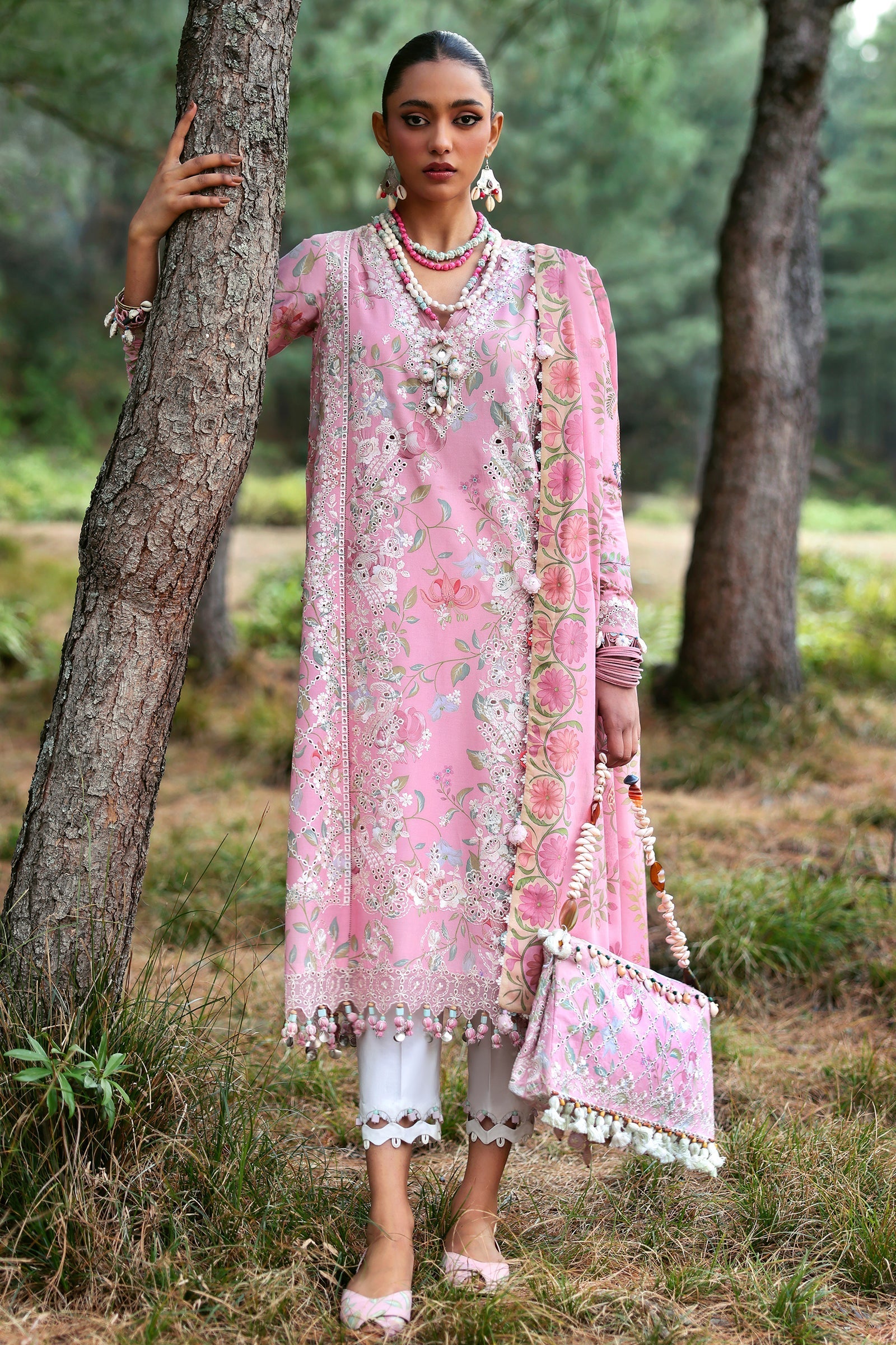 Zaha | Lawn 25 | ZAYANA (ZL25-01 A) by Zaha - Designer Dress - Type: Ladies Clothes - Available at Libayah - 100% Original