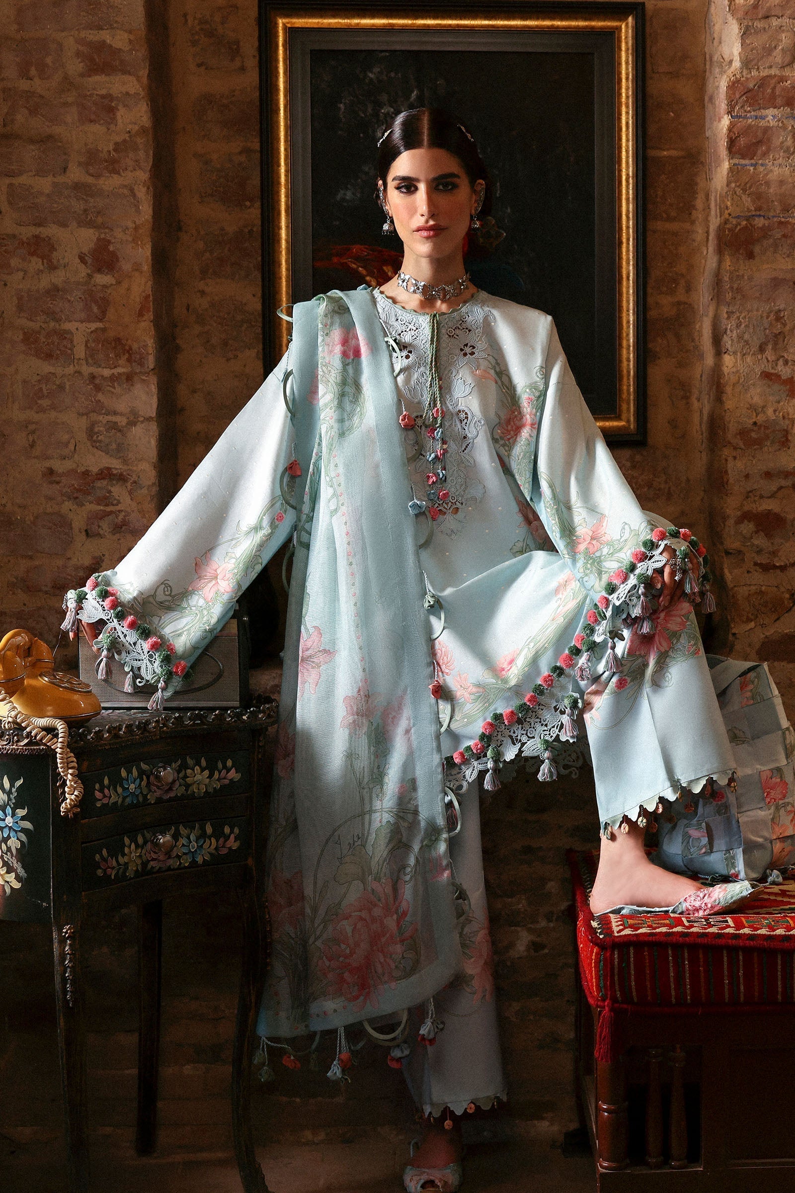 Zaha | Festive Lawn 25 | KHUSBU (ZF-25-09) by Zaha - Designer Dress - Type: Ladies Clothes - Available at Libayah - 100% Original